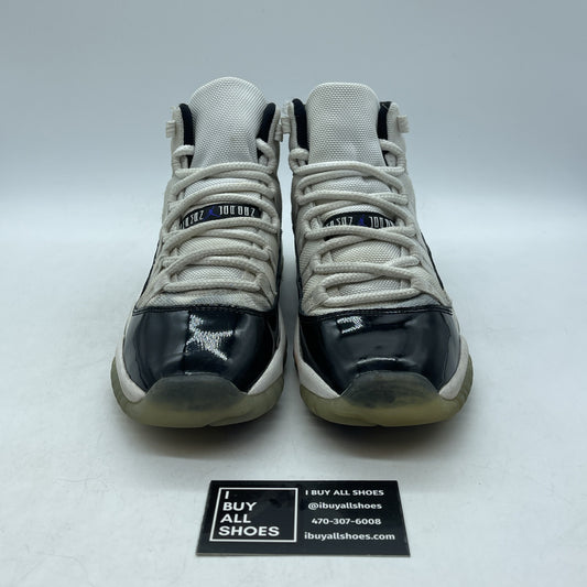 Size 7Y (GS) - Jordan 11 Retro 2018 Mid Concord Black White Suede Leather