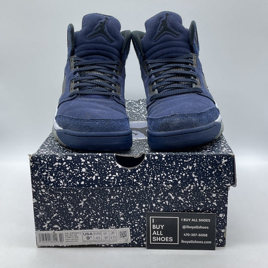 Size 9.5 - Air Jordan 5 Retro SE Midnight Navy Blue Suede (FD6812-400)