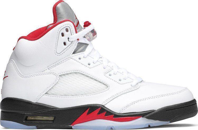 Size 10 - Jordan 5 Retro Mid Fire Red White Black Leather (DA1911-102)