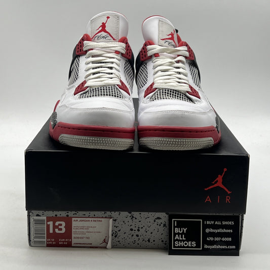 Size 13 - Air Jordan 4 Retro Fire Red 2012 (308497-110)