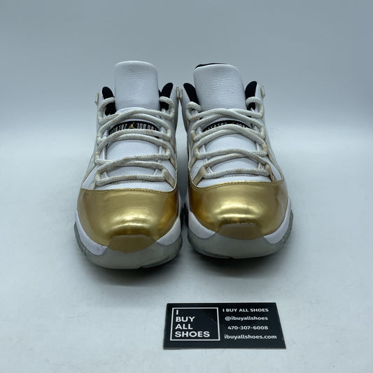 Size 9.5 - Air Jordan 11 Retro Low Closing Ceremony Gold White (528895-103)