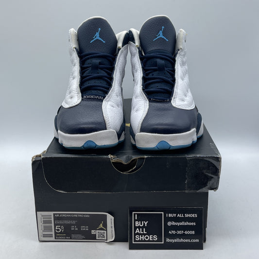 Size 5.5Y - Jordan 13 Retro GS Obsidian Blue White Leather Suede (DJ3003-144)