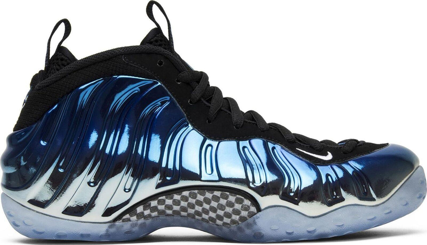 Size 10 - Nike Air Foamposite One PRM Blue Mirror Black Suede (575420-008)