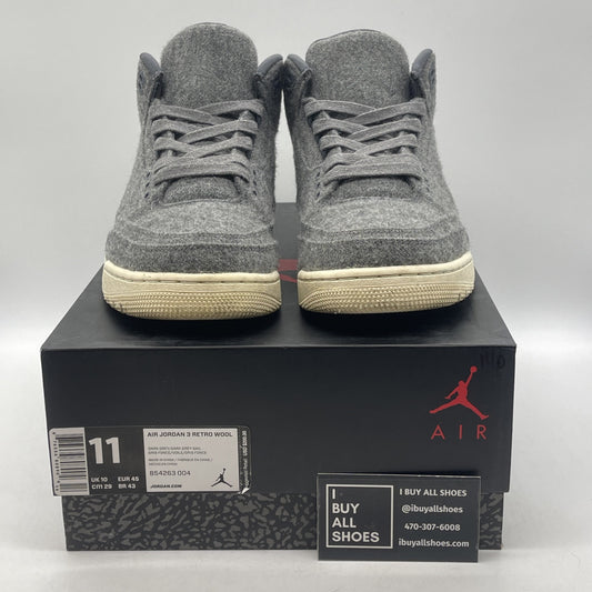 Size 11 - Air Jordan 3 Retro Wool Grey Suede (854263-004)