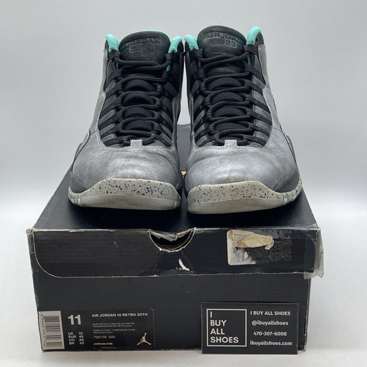 Size 11 - Air Jordan 10 Retro Lady Liberty Grey Blue Gold Leather (705178-045)