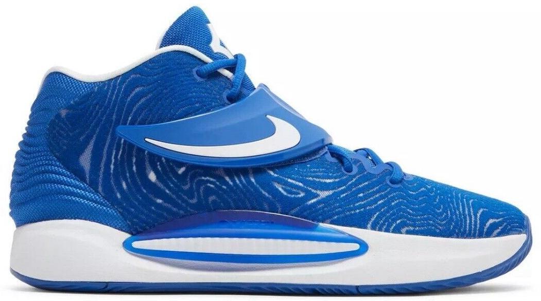 Size 11.5 - Nike KD 14 TB Game Royal Blue White Suede Leather (DA7850-400)