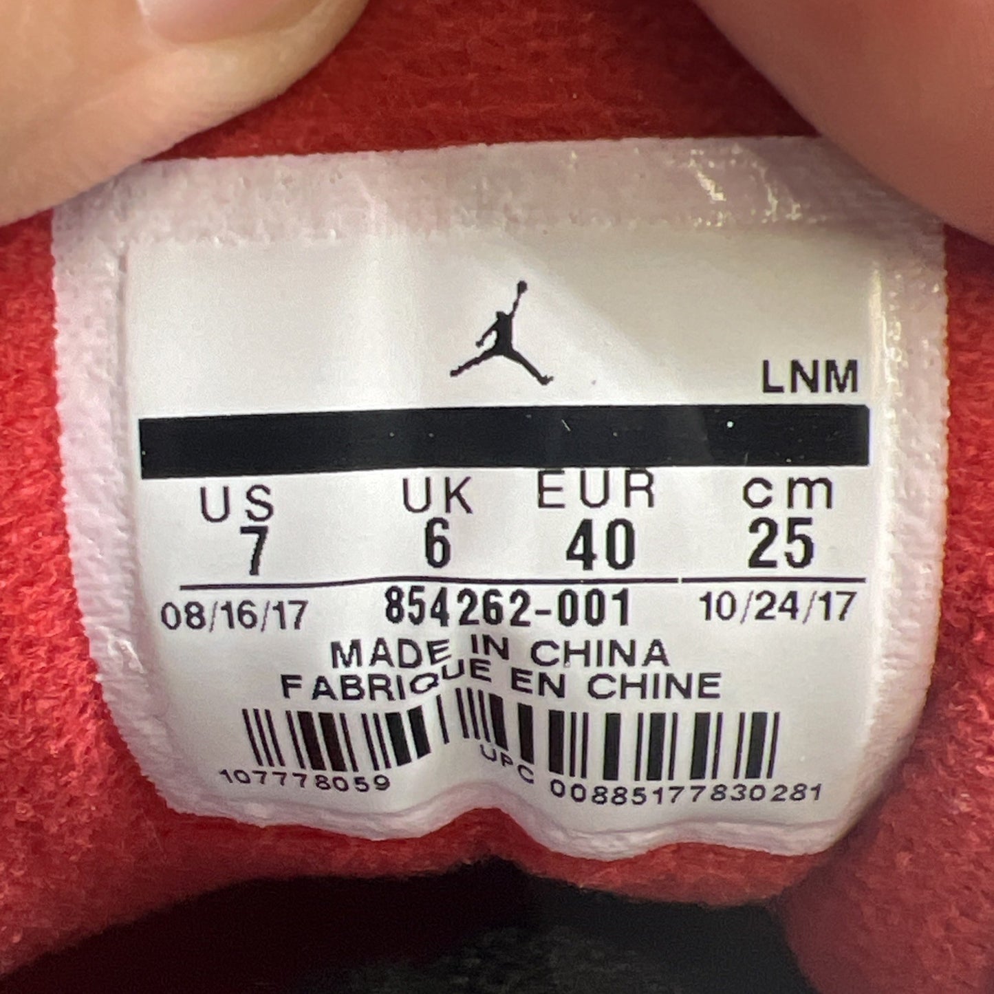 Size 7 - Air Jordan 3 Retro OG Mid Black Cement (854262-001)