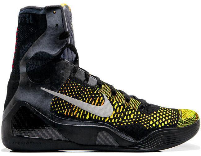 Size 9.5 - Nike Kobe 9 Elite Inspiration Black Yellow Suede (630847-004)