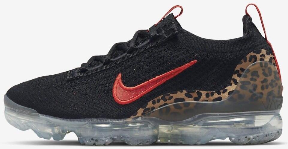 Size 6W - Nike Air Vapormax 2021 Flyknit Leopard Black Brown Suede (DH4090-001)