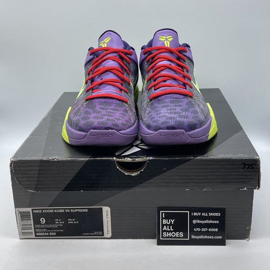 Size 9 - Nike Zoom Kobe 7 Supreme Christmas Purple Suede Leather (488244-500)
