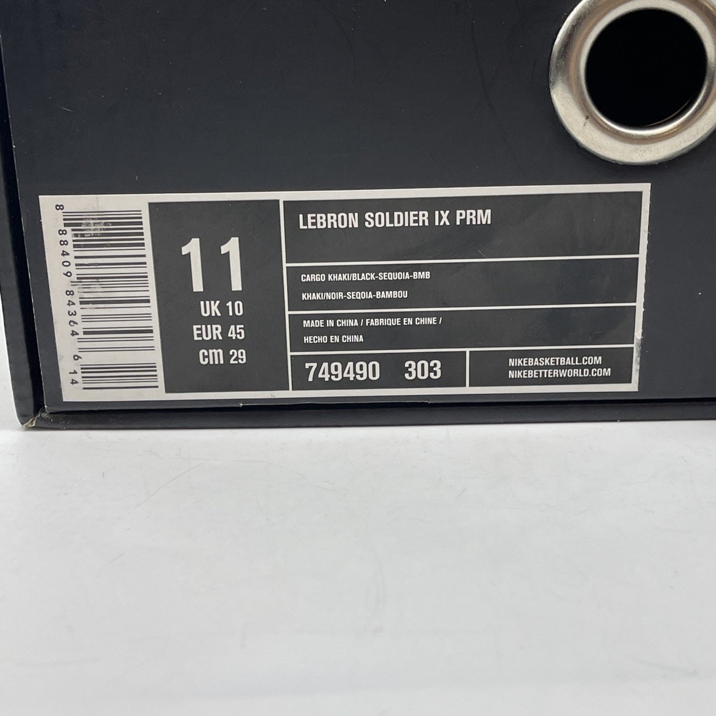 Size 11 - Nike LeBron Soldier 9 Premium Camo Green Black (749490-303)