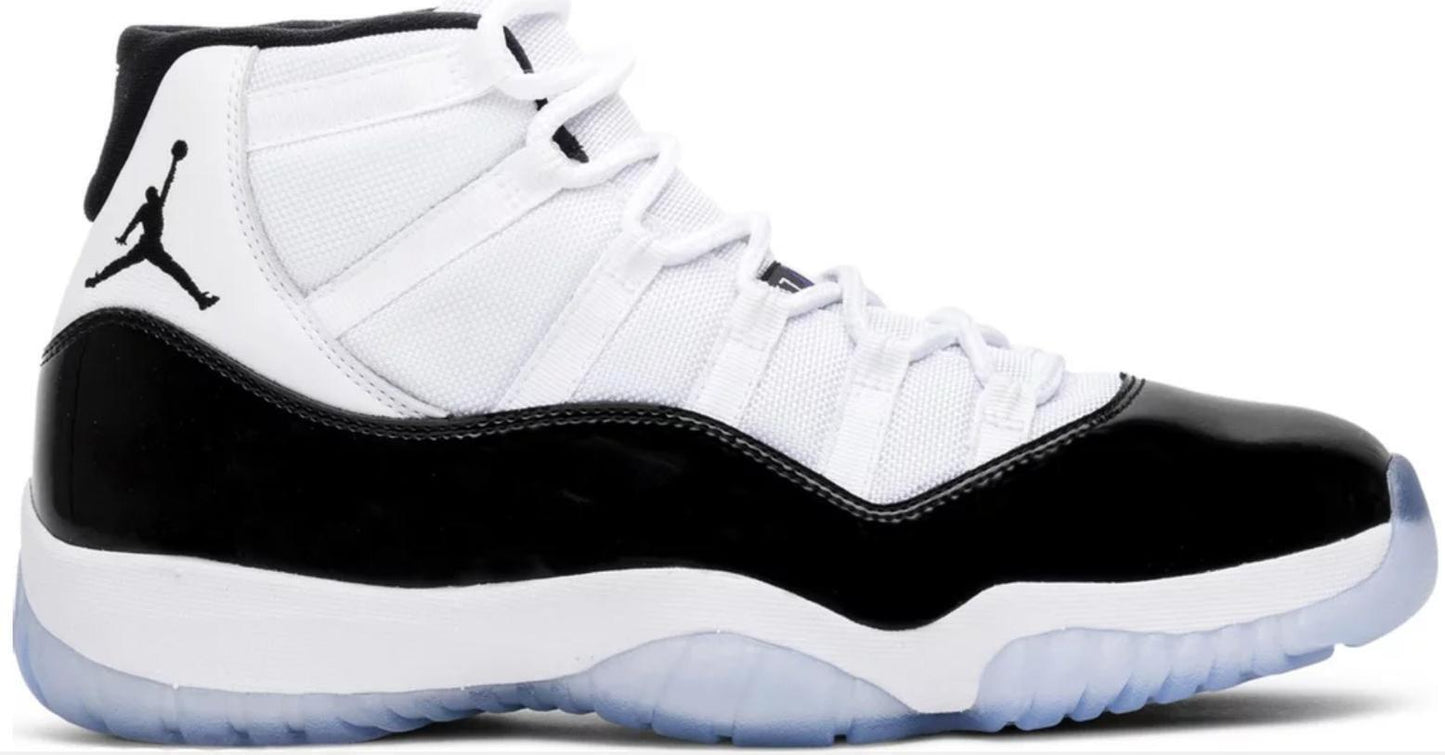 Size 10 - Jordan 11 Retro High Concord Black White Leather (378037-100)