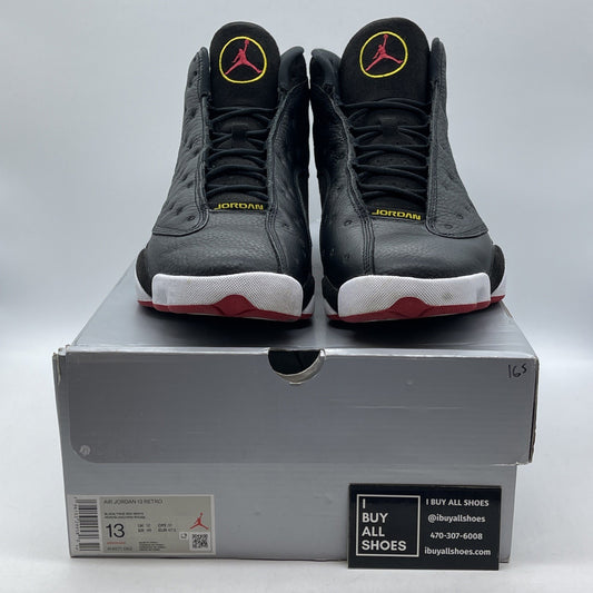 Size 13 - Jordan 13 Retro Mid Playoff Black White Suede Leather (414571-062)