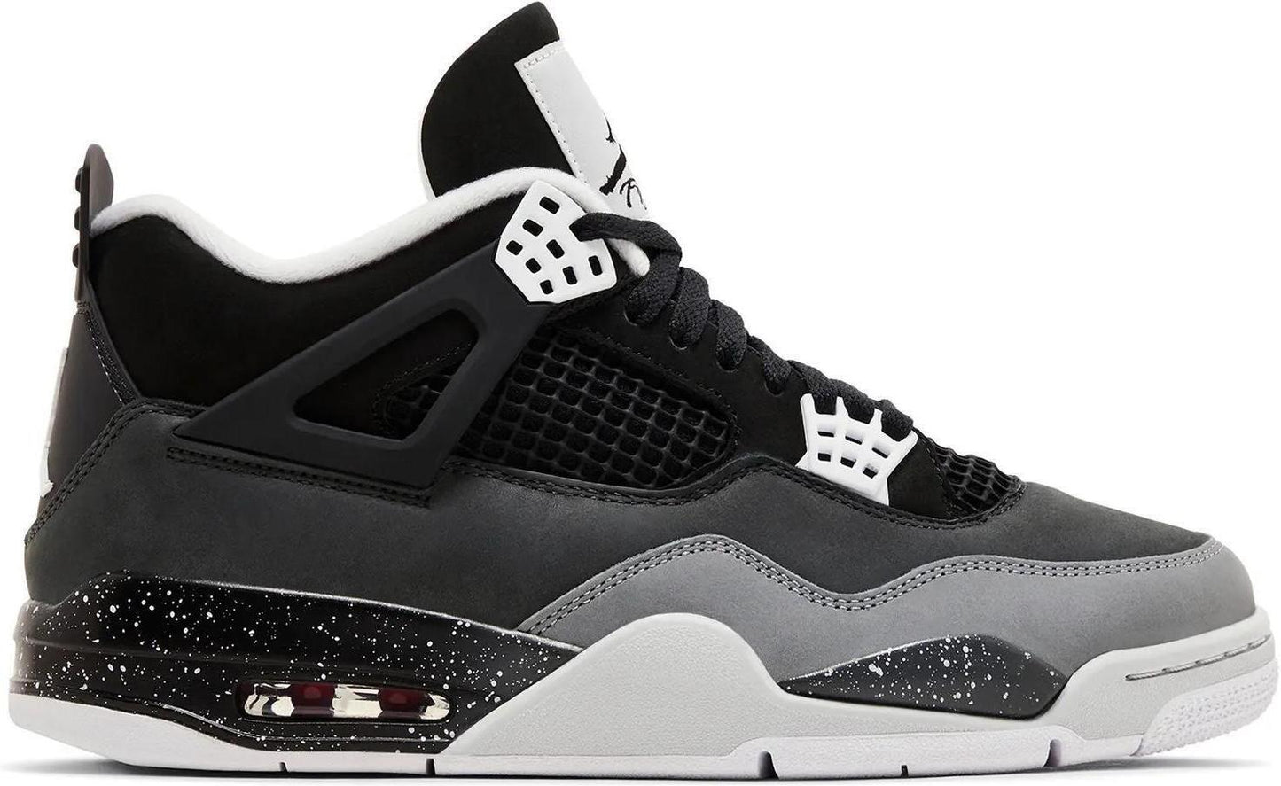 Size 10 - Air Jordan 4 Retro 2024 Fear Black White Suede (FQ8138-002)