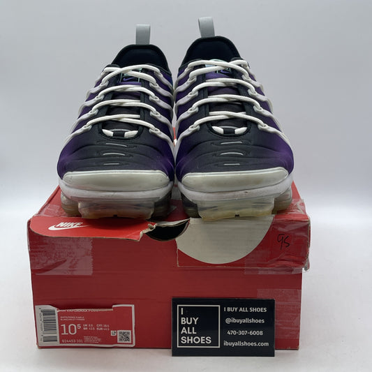 Size 10.5 - Nike Air VaporMax Plus Grape Grey Blue Suede (924453-101)