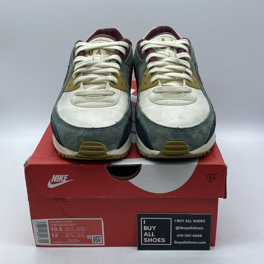 Size 10.5 - Nike Air Max 90 Coconut Milk Vintage Green Black Suede (HQ3609-113)