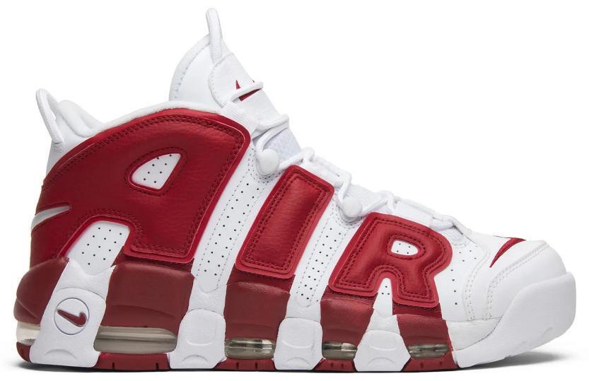 Size 10.5 - Nike Air More Uptempo White Red (414962-100)