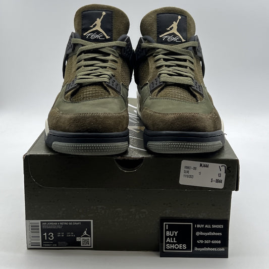 Size 13 - Air Jordan 4 SE Retro Low Craft - Olive (FB9927-200)