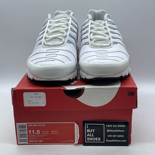 Size 11.5 - Nike Air Max Plus Pure Platinum White Leather (604133-199)