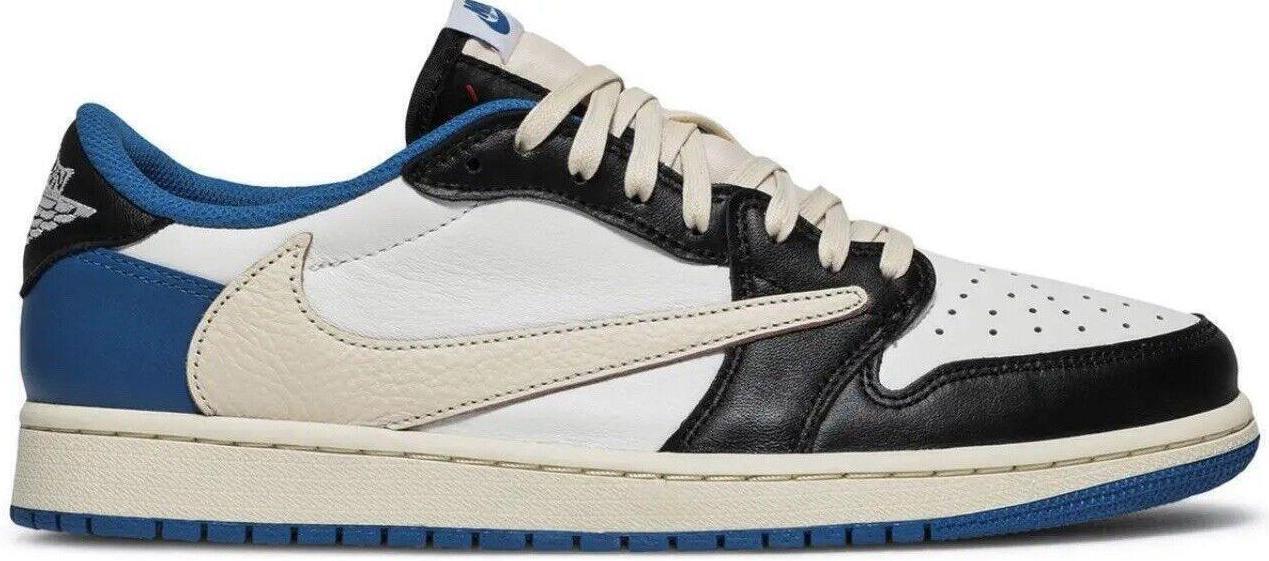 Size 10 - Jordan 1 Retro x Fragment Design x Travis Scott Low Blue (DM7866-140)
