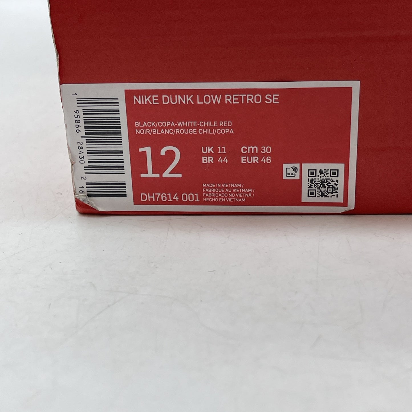 Size 12 - Nike Dunk SE Low Barber Shop - Black Leather (DH7614-001)