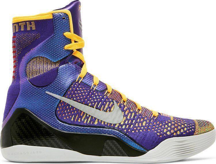 Size 10.5 - Nike Kobe 9 Elite Team Showtime purple Silver Suede (630847-500)