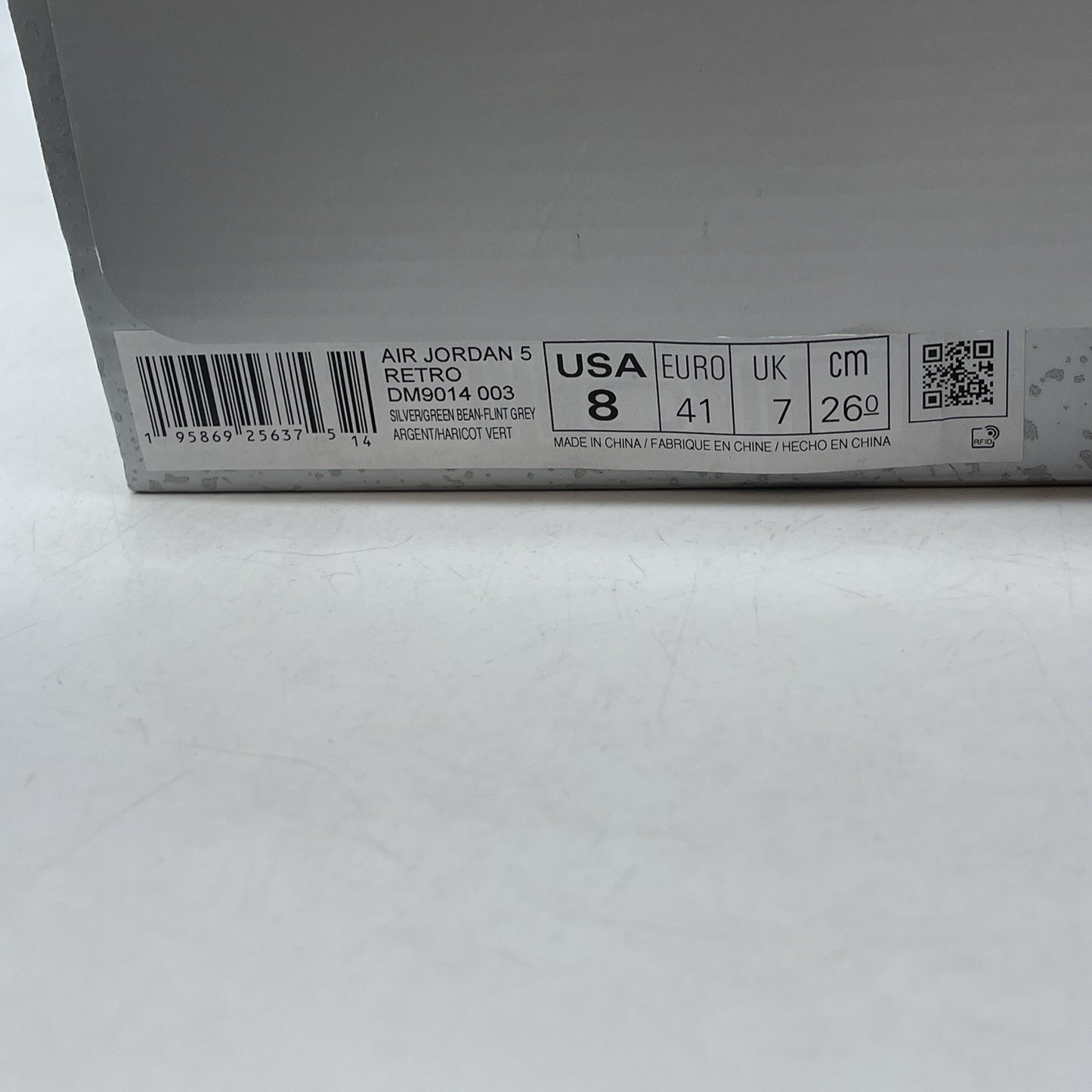 Size 8 - Jordan 5 Retro Green Bean Grey Leather (DM9014-003)