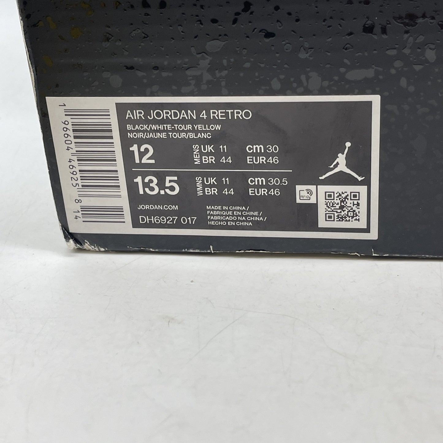 Size 12 - Jordan 4 Retro Mid Thunder Yellow Black Suede (DH6927-017)