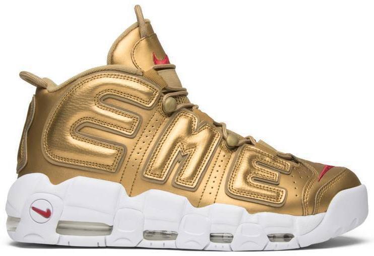 Size 9 - Nike Supreme x Air More Uptempo Metallic Gold (902290-700)
