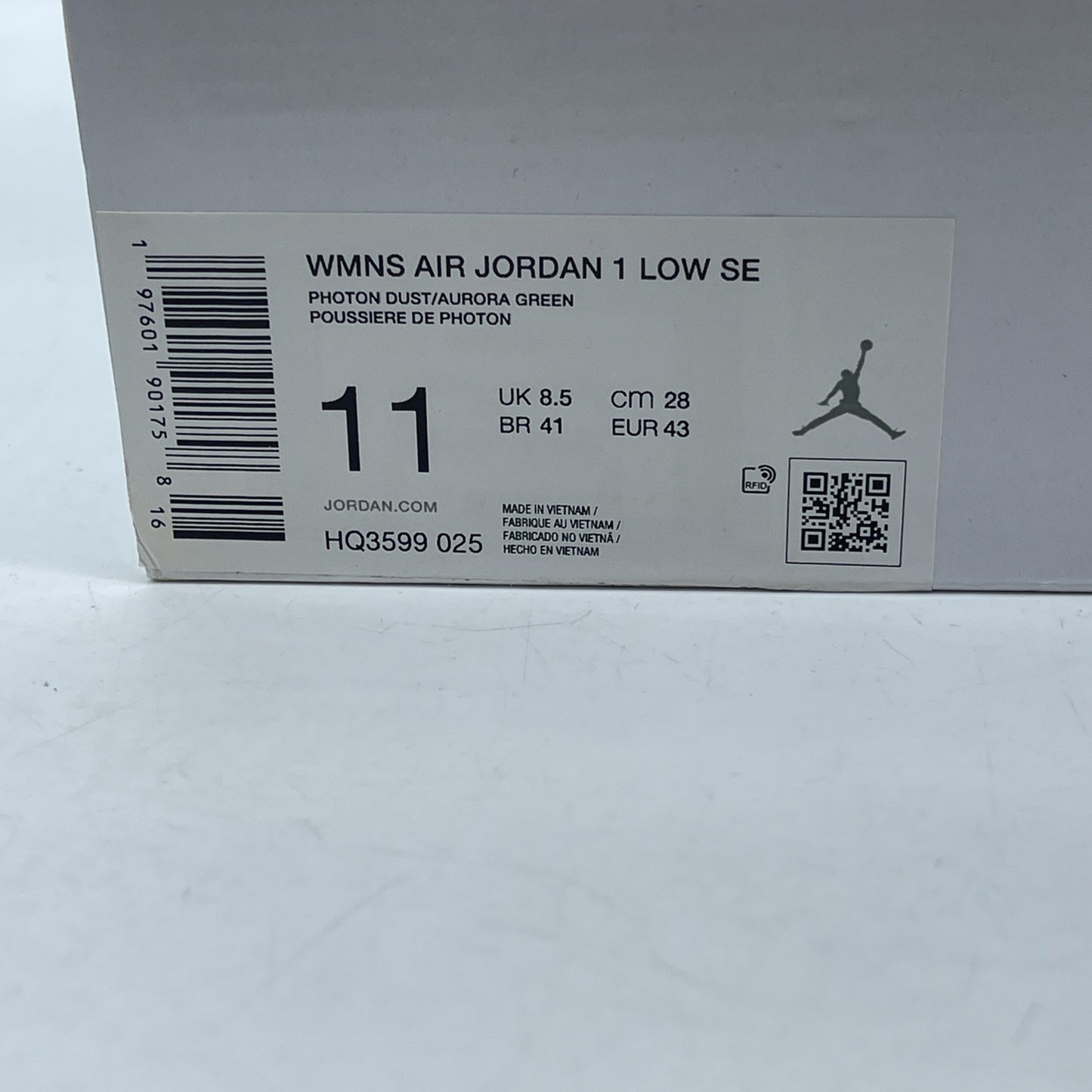 Size 11W - Air Jordan 1 SE Low Polaroid Blue Grey Leather (HQ3599–025)