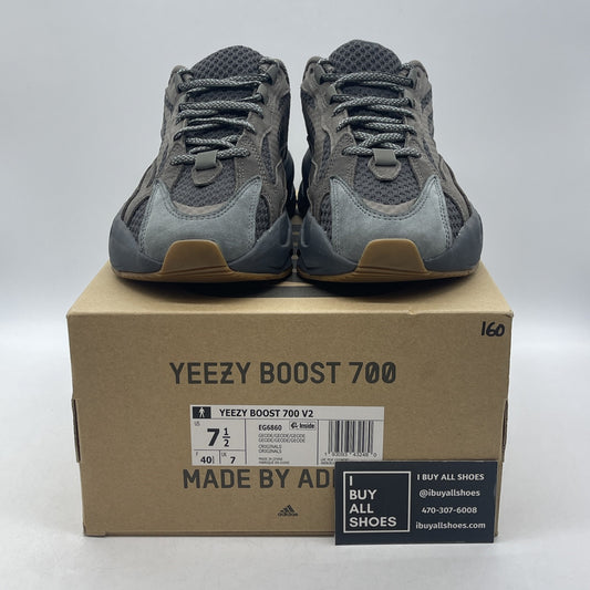Size 7.5 - adidas Yeezy Boost 700 V2 Geode Black Suede Leather (EG6860)