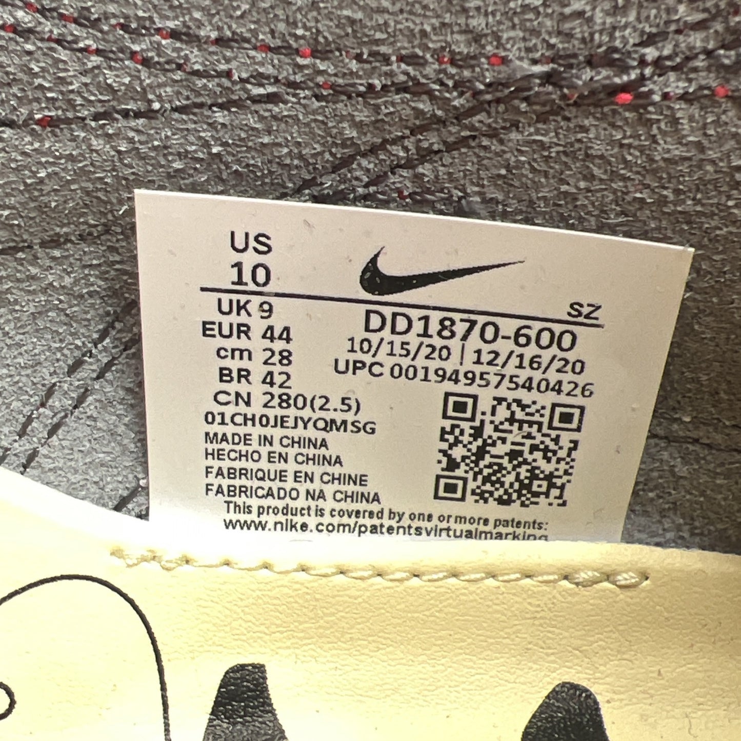 Size 10 - Nike CLOT x Air Max 1 Kiss Of Death - Solar Red (DD1870-600)