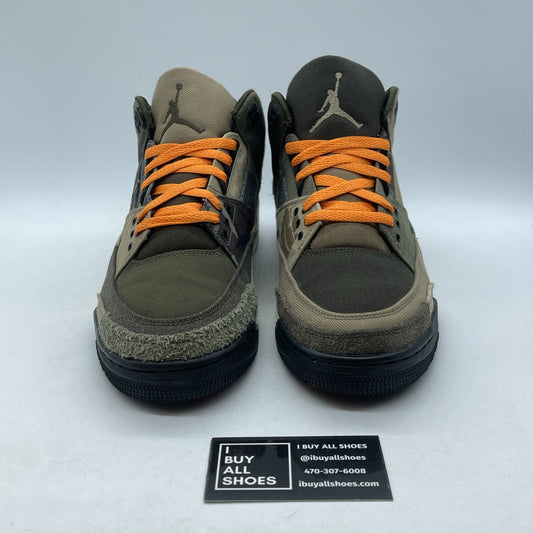 Size 10 - Jordan 3 Retro Patchwork 2021 Green Brown Grey Suede (DO1830-200)
