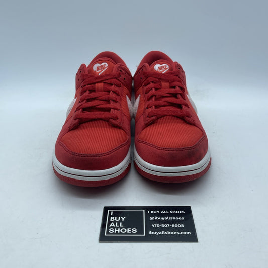 Size 5.5Y (GS) - Nike Dunk Low Valentine's Day White Suede FZ3548-612)
