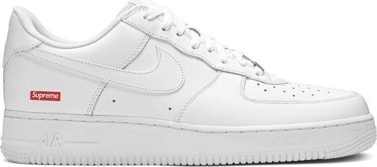 Size 8 - Nike Air Force 1 x Supreme Low Box Logo - White (CU9225-100)