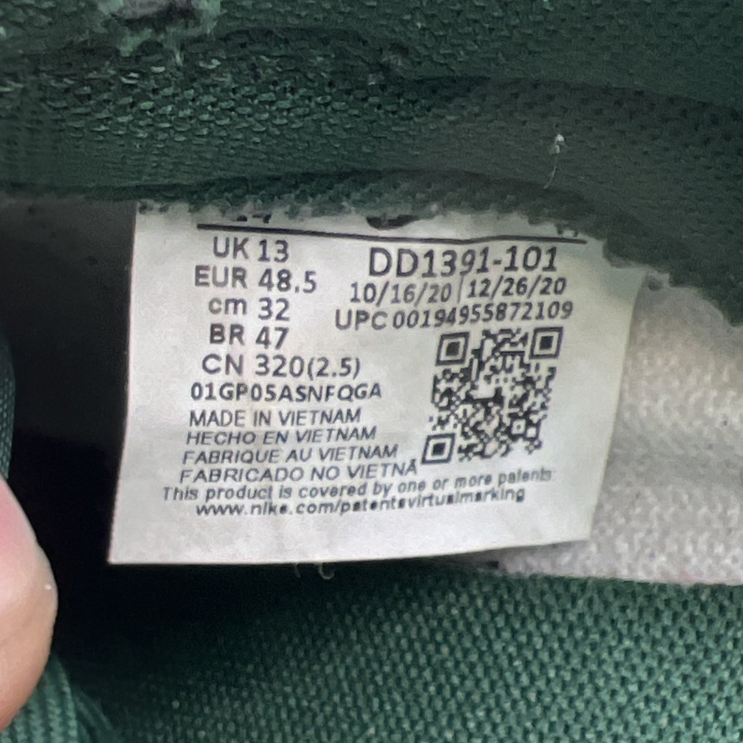 Size 14 - Nike Dunk Low Michigan State (DD1391-101)