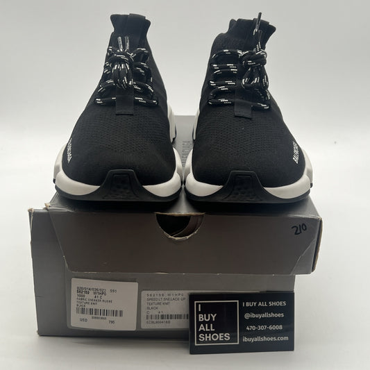Size 11W - Balenciaga Speed Lace Up Trainer Black White