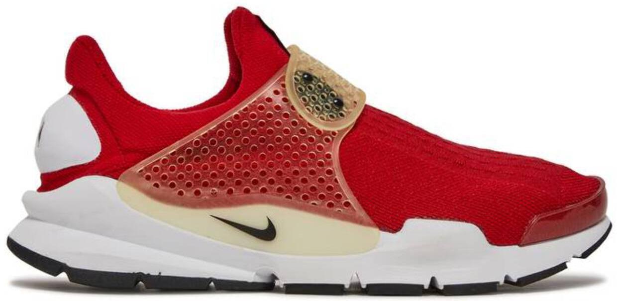 Size 12 - Nike Sock Dart 2016 Gym Red White Suede (819686-601)