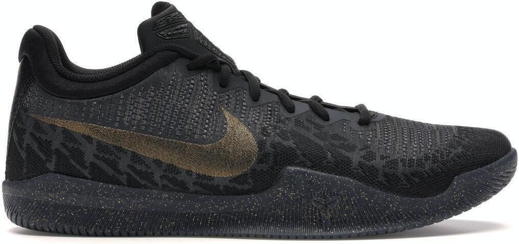 Size 14 - Nike Mamba Rage Gold Stars Black Suede Leather (908972-099)