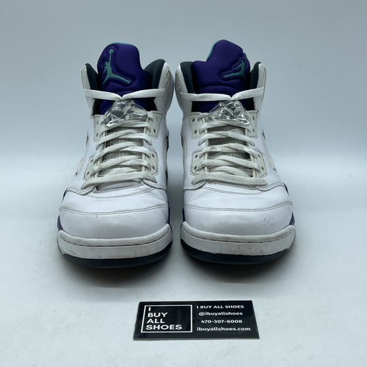 Size 10 - Jordan 5 Retro Grape White Purple Leather (136027-108)