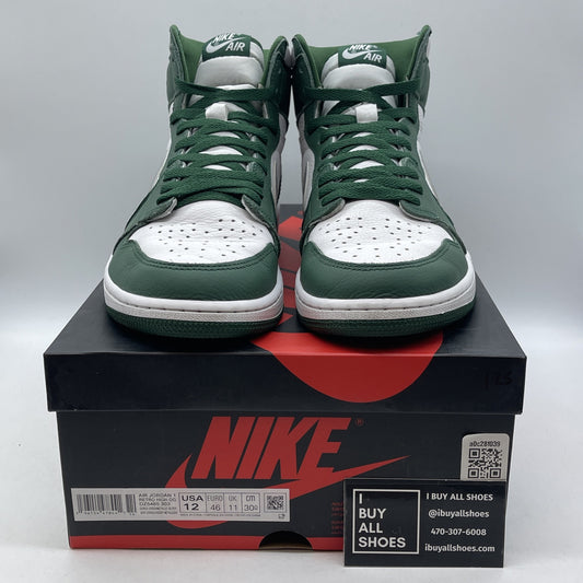 Size 12 - Jordan 1 Retro OG High Gorge Green White Silver Leather (DZ5485-303)