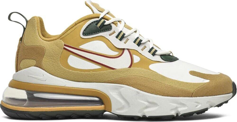 Size 11.5 - Nike Air Max 270 React Reggae' Brown White Suede (AO4971-700)