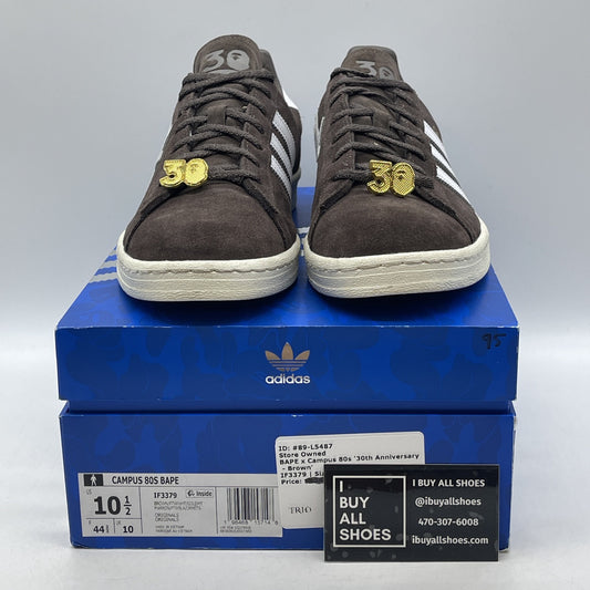 Size 10.5 - adidas BAPE x Campus 80s 30th Anniversary - Brown White (IF3379)