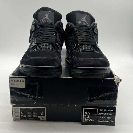 Size 13 - Air Jordan 4 Retro Mid Black Cat (CU1110-010)