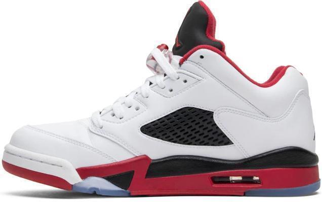 Size 11 - Air Jordan 5 Retro 2016 Low Fire Red White Leather (819171-101)