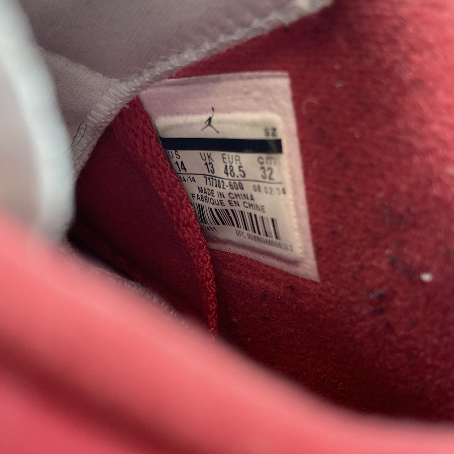 Size 14 - Air Jordan 6 Retro Slam Dunk Red Suede Leather (717302-600)