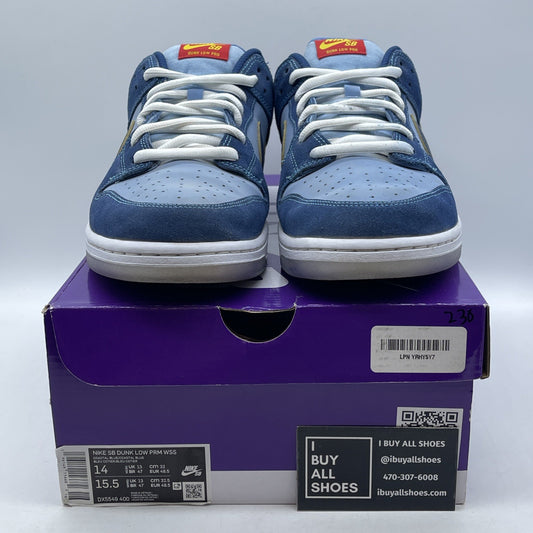 Size 14 - Nike SB Dunk Low Why So Sad? Red Blue Suede (DX5549-400)