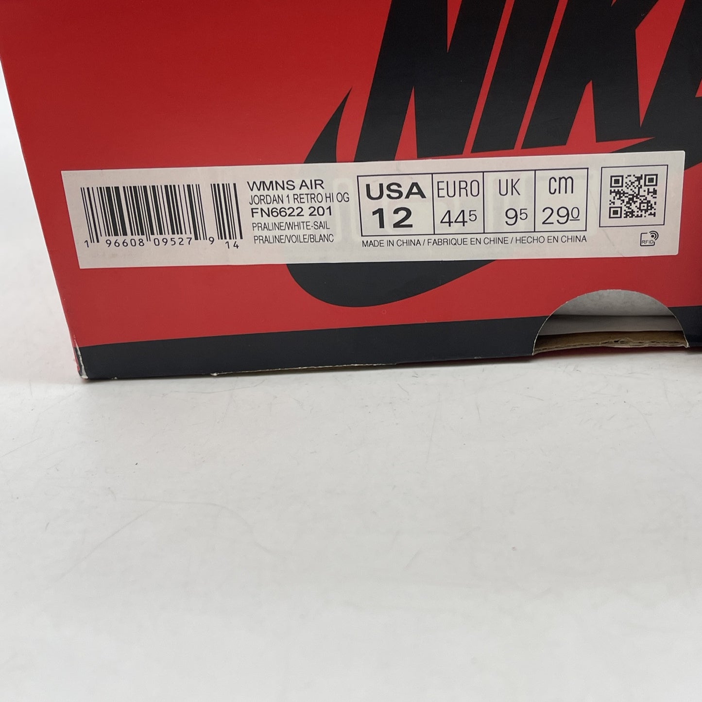 Size 12W - Air Jordan 1 Retro OG High Praline Brown White Leather (FN6622-201)