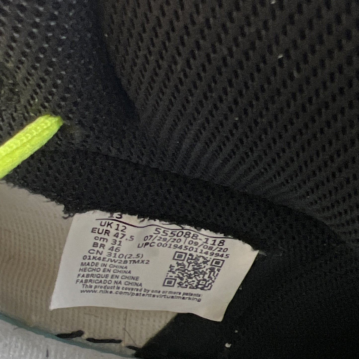 Size 13 - Air Jordan 1 Retro High OG Volt (555088-118)