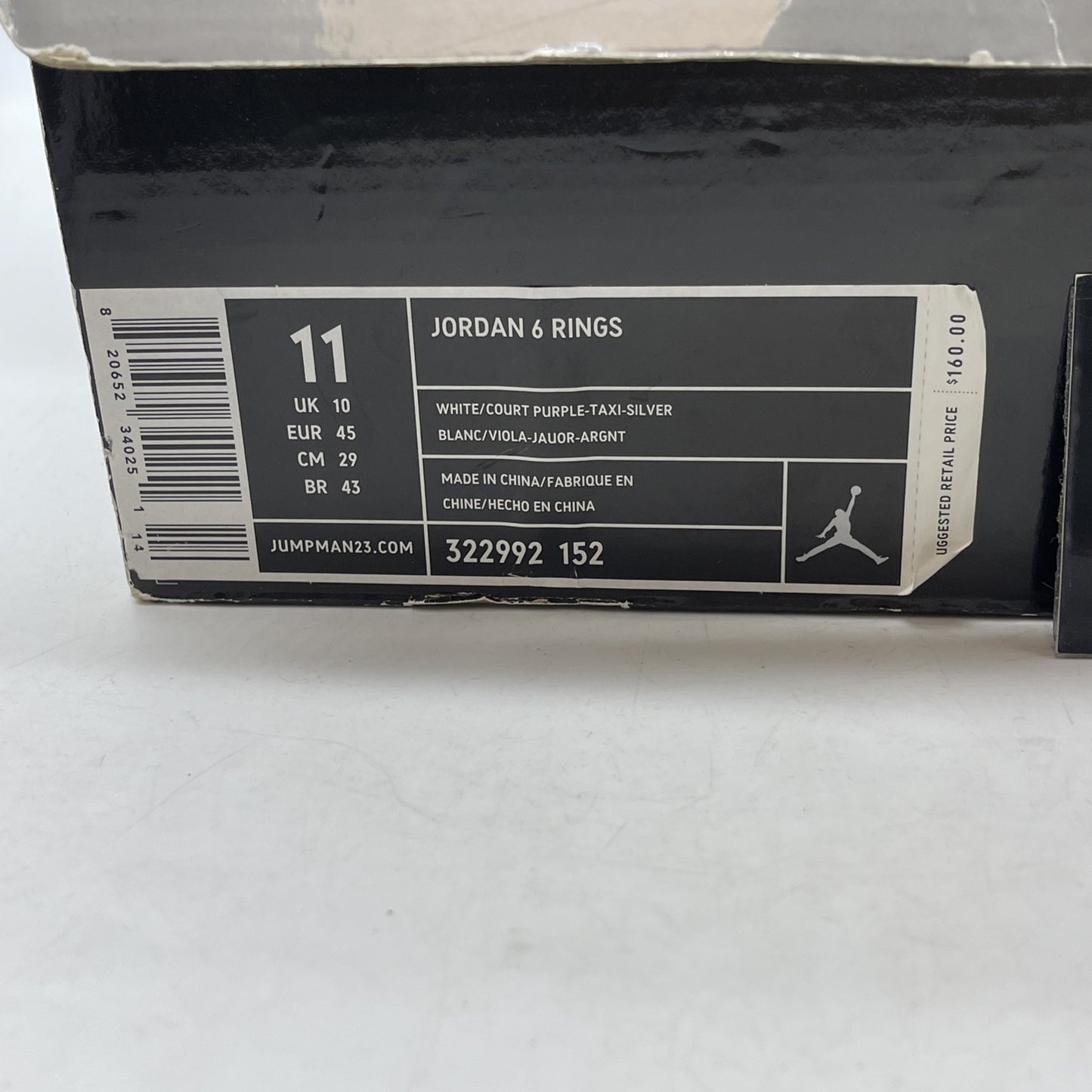 Size 11 - Jordan 6 Rings Hollywood White Purple Leather (322992-152)